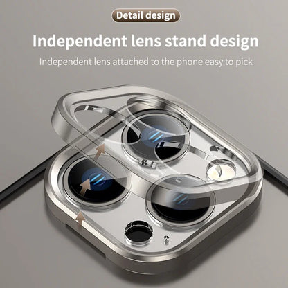 Metal Frame Bumper Case for iPhone 16/15 Pro Max - Shockproof Lens Protection