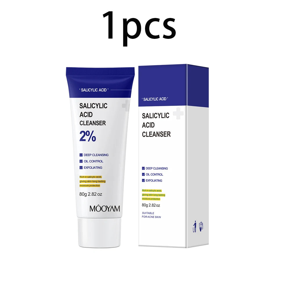 Salicylic Acid Facial Cleanser - Deep Cleaning & Moisturizing Face Wash (1/2/3pcs) - Korean Skincare