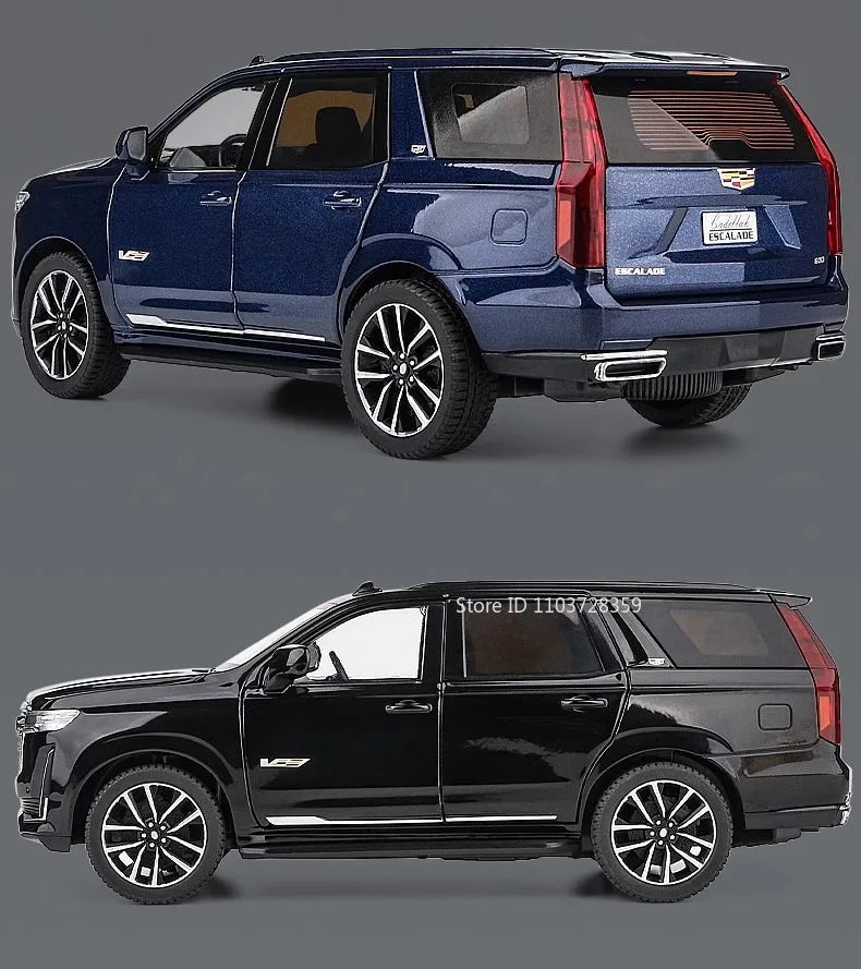 Diecast Escalade / Prado Model Car – Alloy Toy With Sound, Light, Opening Doors & Pull Back Function