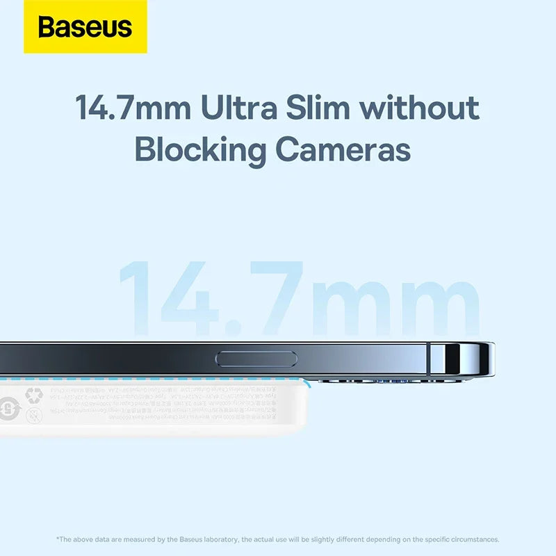 BASEUS 20W Magnetic Power Bank - 6000mAh Wireless Charger for iPhone 14/13/12 Pro Mini
