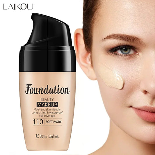 LAIKOU Liquid Foundation – Moisturizing, Long-Lasting Full Coverage 30ml