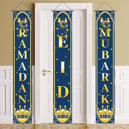 Eid Mubarak Door Banner – Ramadan Decoration 2025 for Home & Porch