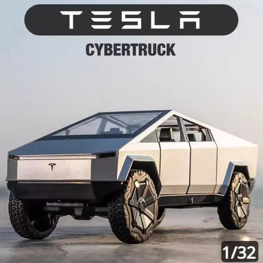 1:32 Tesla Cybertruck Diecast Alloy Model – Toy Pickup Truck for Kids