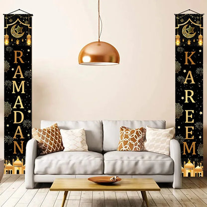Eid Mubarak Door Banner – Ramadan Decoration 2025 for Home & Porch