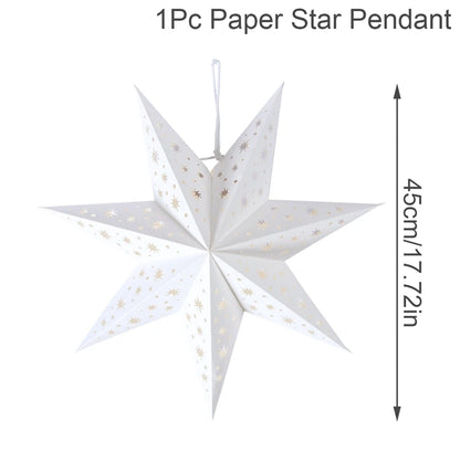 Eid Mubarak Hollow Star Pendant – Ramadan Home Decor 2025