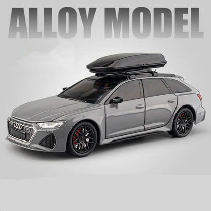 AUDI RS6 Avant Station Wagon Diecast Metal Car Model With Sound & Light – Luxury Alloy Toy Vehicle For Kids & Collectors