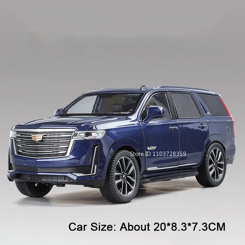 Diecast Escalade / Prado Model Car – Alloy Toy With Sound, Light, Opening Doors & Pull Back Function