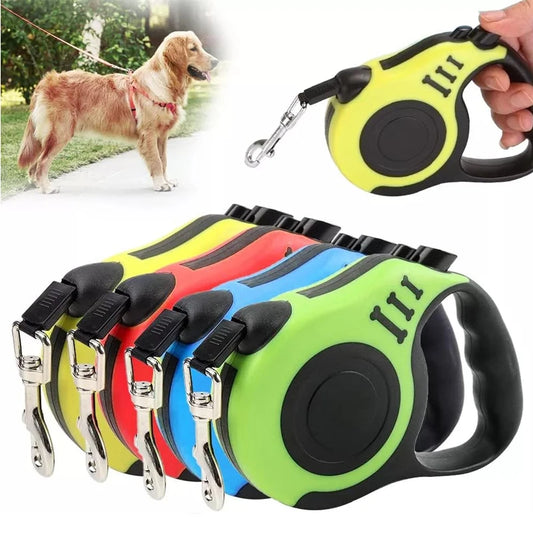 Automatic Retractable Dog Leash - 3M & 5M Strong Nylon Lead for Outdoor Walking