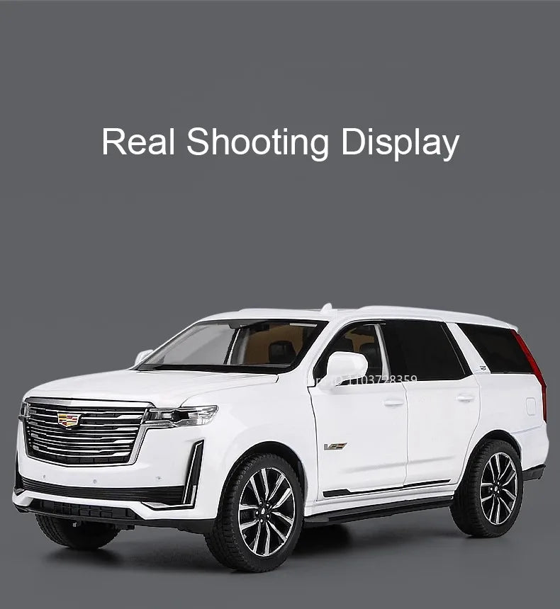 Diecast Escalade / Prado Model Car – Alloy Toy With Sound, Light, Opening Doors & Pull Back Function