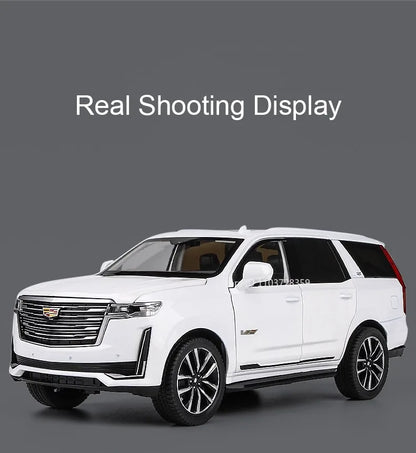 Diecast Escalade / Prado Model Car – Alloy Toy With Sound, Light, Opening Doors & Pull Back Function