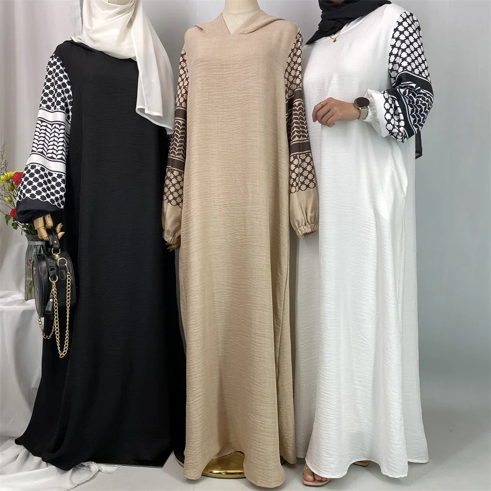 Ramadan Hooded Abaya Dress For Women – Modest Turkey Kaftan Islamic Hijab Robe Dubai Style