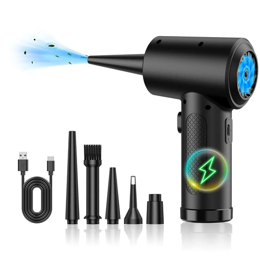 Rechargeable Cordless Compressed Air Duster for Electronics & Home Cleaning