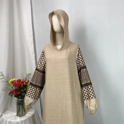 Ramadan Hooded Abaya Dress For Women – Modest Turkey Kaftan Islamic Hijab Robe Dubai Style