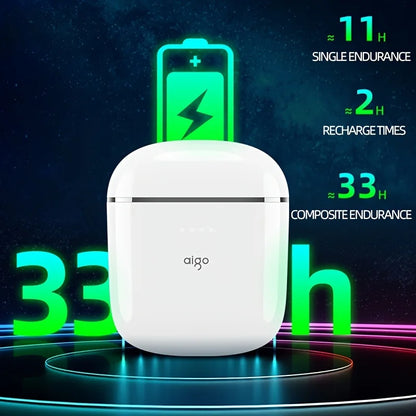 Aigo T18 Bluetooth 5.3 TWS Earbuds - Dual HD Mic Sports & Gaming Headset