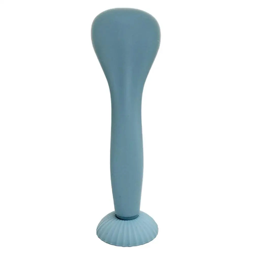 Diaper Cream Applicator Spatula – Flexible Silicone Baby Bum Brush with Suction Cup (Beige/Sky Blue)