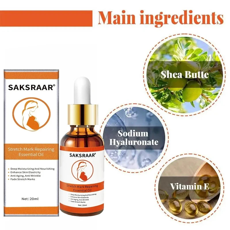 Stretch Marks Desalinate Essential Oil – Skin Care Cream for Maternity and Stretch Mark Treatment (20ml)