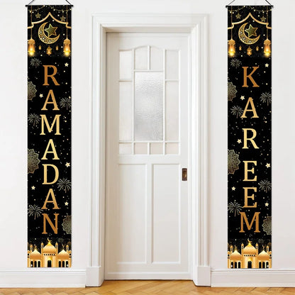Eid Mubarak Door Banner – Ramadan Decoration 2025 for Home & Porch