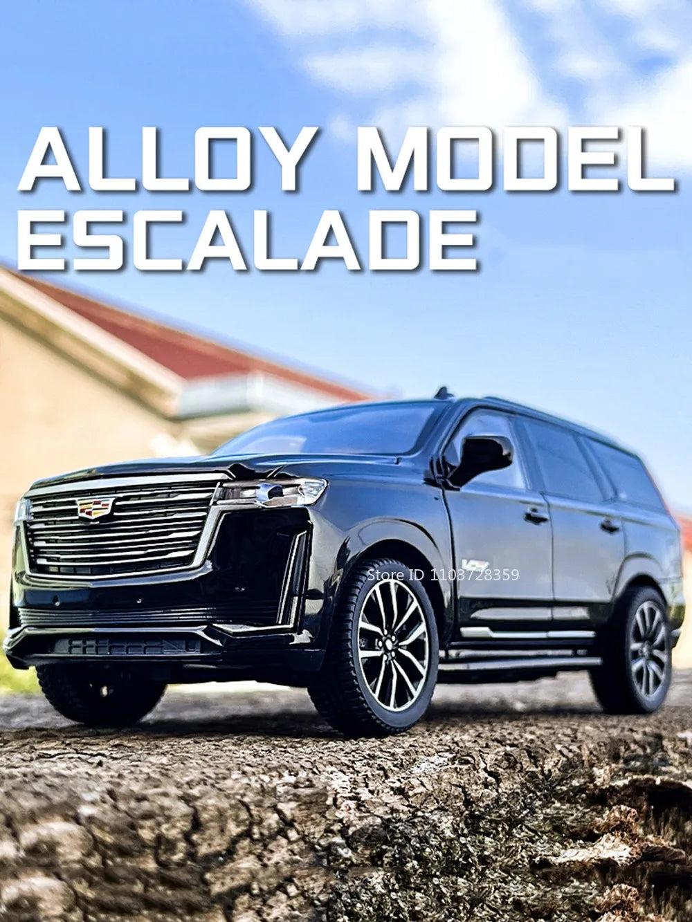 Diecast Escalade / Prado Model Car – Alloy Toy With Sound, Light, Opening Doors & Pull Back Function