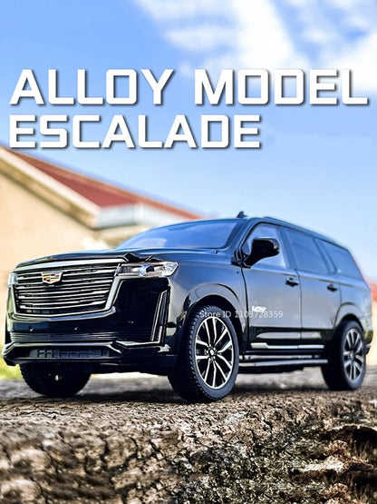 Diecast Escalade / Prado Model Car – Alloy Toy With Sound, Light, Opening Doors & Pull Back Function