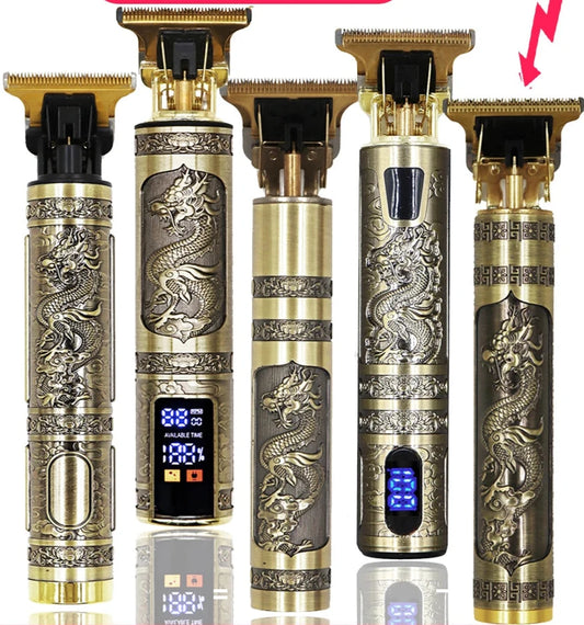 T9 Vintage Cordless Hair Clipper - Professional Men's Electric Trimmer