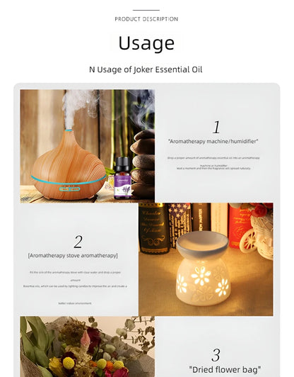 18 Fragrance Essential Oils Set - 10ml for Diffusers & Humidifiers