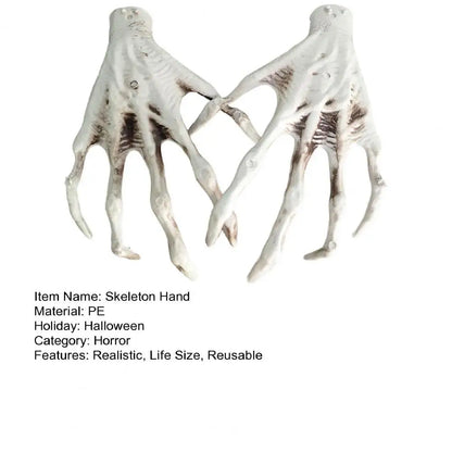Realistic Life-Size Halloween Skeleton Hand – Spooky Haunted House Decor, Zombie Prop