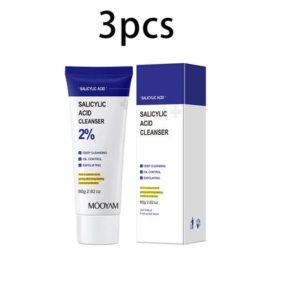 Salicylic Acid Facial Cleanser - Deep Cleaning & Moisturizing Face Wash (1/2/3pcs) - Korean Skincare