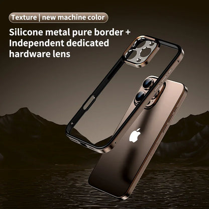 Metal Frame Bumper Case for iPhone 16/15 Pro Max - Shockproof Lens Protection