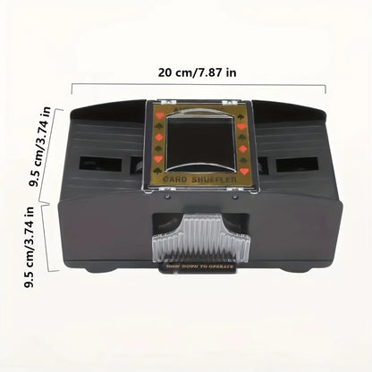 Automatic Poker Card Shuffler – Battery Operated Card Shuffling Machine For Board Games (2 Deck Capacity)