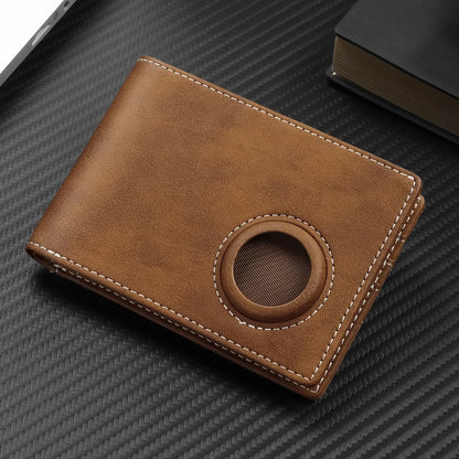Geruola Men's Slim Rfid Blocking Carbon Fiber Wallet With Airtag Holder – Minimalist Bifold Front Pocket Card Holder