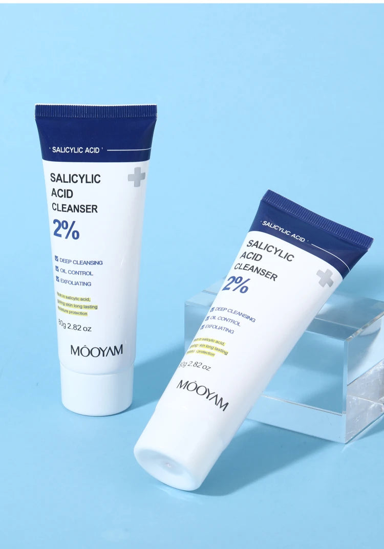 Salicylic Acid Facial Cleanser - Deep Cleaning & Moisturizing Face Wash (1/2/3pcs) - Korean Skincare