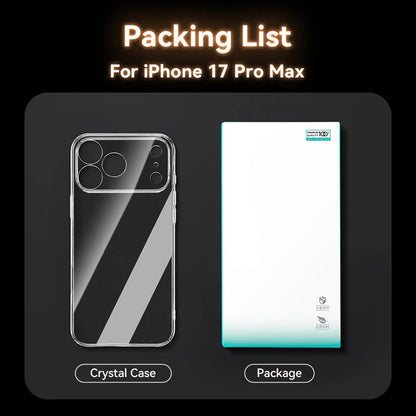 Crystal Clear Case For Iphone 17/16 Pro Max – Anti-Yellow Shockproof Transparent Pc Cover With Lens Protection