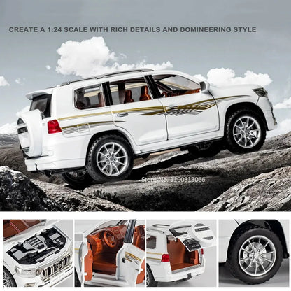 Diecast Escalade / Prado Model Car – Alloy Toy With Sound, Light, Opening Doors & Pull Back Function