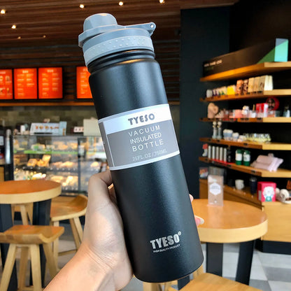 750ML Tyeso Stainless Steel Vacuum Flask – Insulated Water Bottle for Travel & Kids