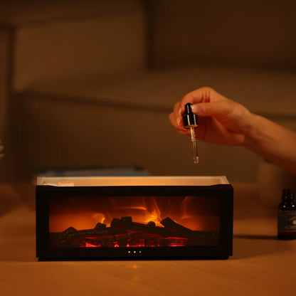 Fireplace Flame Humidifier – Simulated Aromatherapy & Ambient Light, USB Plug-In