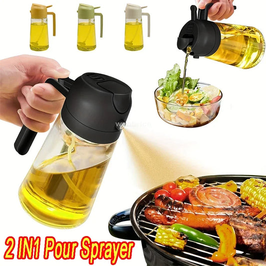 500ml Olive Oil Spray Bottle – Press-Type Dispenser for Cooking, BBQ & Baking
