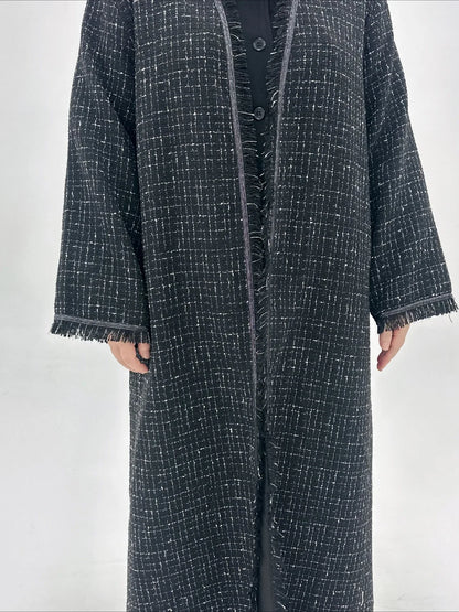 Winter Thicken Abaya for Women - Muslim Eid Long Robe Kaftan for Ramadan and Dubai Style 2025