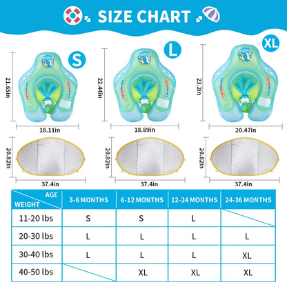 Upgraded Baby Swimming Float – Inflatable Infant Swim Ring for Toddlers & Kids