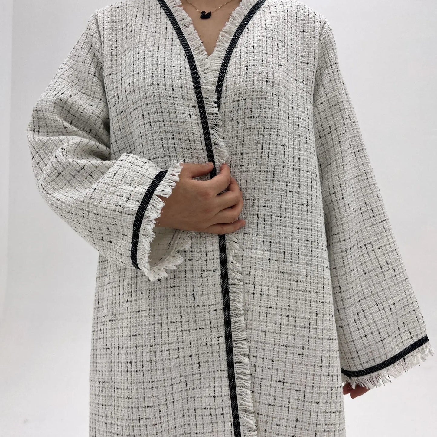 Winter Thicken Abaya for Women - Muslim Eid Long Robe Kaftan for Ramadan and Dubai Style 2025