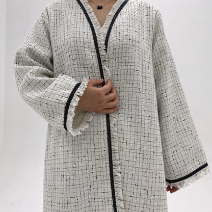 Winter Thicken Abaya for Women - Muslim Eid Long Robe Kaftan for Ramadan and Dubai Style 2025
