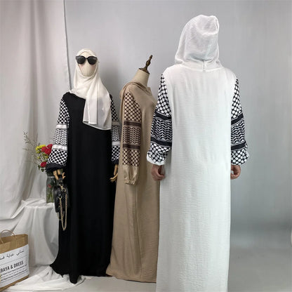 Ramadan Hooded Abaya Dress For Women – Modest Turkey Kaftan Islamic Hijab Robe Dubai Style