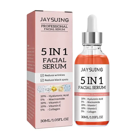 5-in-1 Face Serum – Anti-Aging, Firming, Brightening with Vitamin C & Hyaluronic Acid
