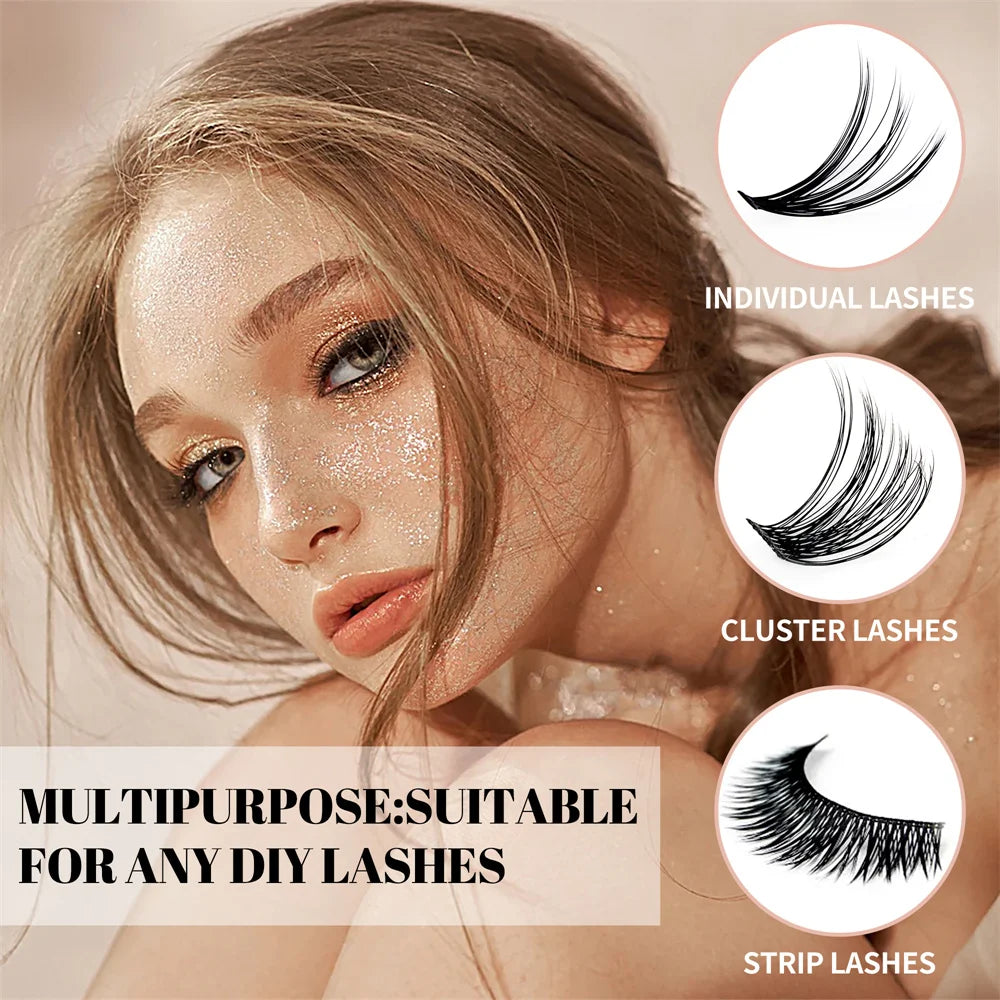 2-in-1 Lash Bond & Seal Cluster Glue – Waterproof DIY Eyelash Extension Adhesive