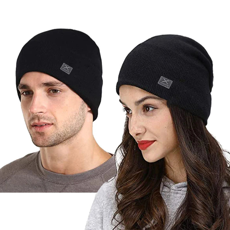 Unisex Winter Knitted Beanie Hat - Warm Skullies for Men & Women