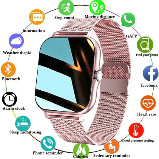 2024 Smart Watch for Men & Women - 1.44" DIY Faces, Bluetooth Call, Fitness Tracker