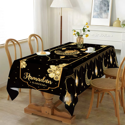 Eid Mubarak Table Runner – Ramadan Tablecloth Decoration 2025