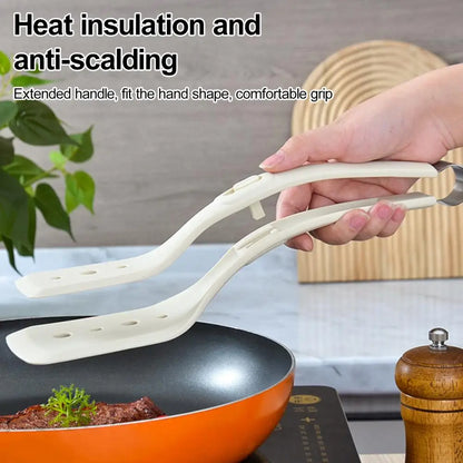 Versatile 2-in-1 Non-Stick Silicone Spatula with Ergonomic Handle for Outdoor Cooking