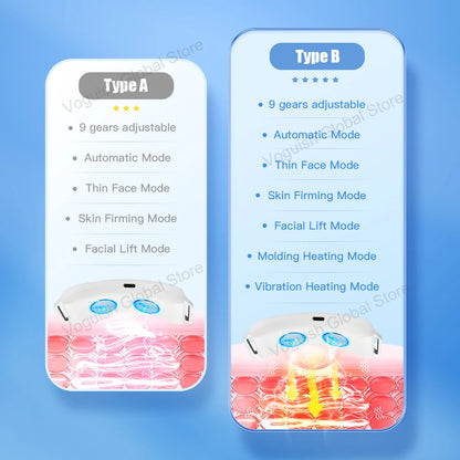 Vibration Chin-Up V Face Massager - EMS Double Chin Remover & V-Line Lifting Beauty Device