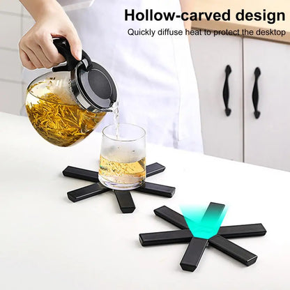 Foldable Heat-Insulating Pot Placemat - Burr-Free, Space-Saving Kitchen Trivet