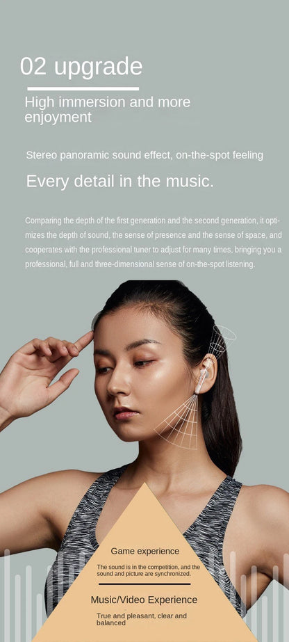 Wireless Bluetooth Earbuds – Noise-Canceling, Waterproof, In-Ear Sports Headphones